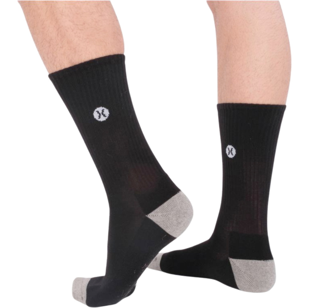 2026 Hurley M&auml;nner 3er-Pack Icon 1/2 Terry Crew Socken MSOEU00003 - Newprint